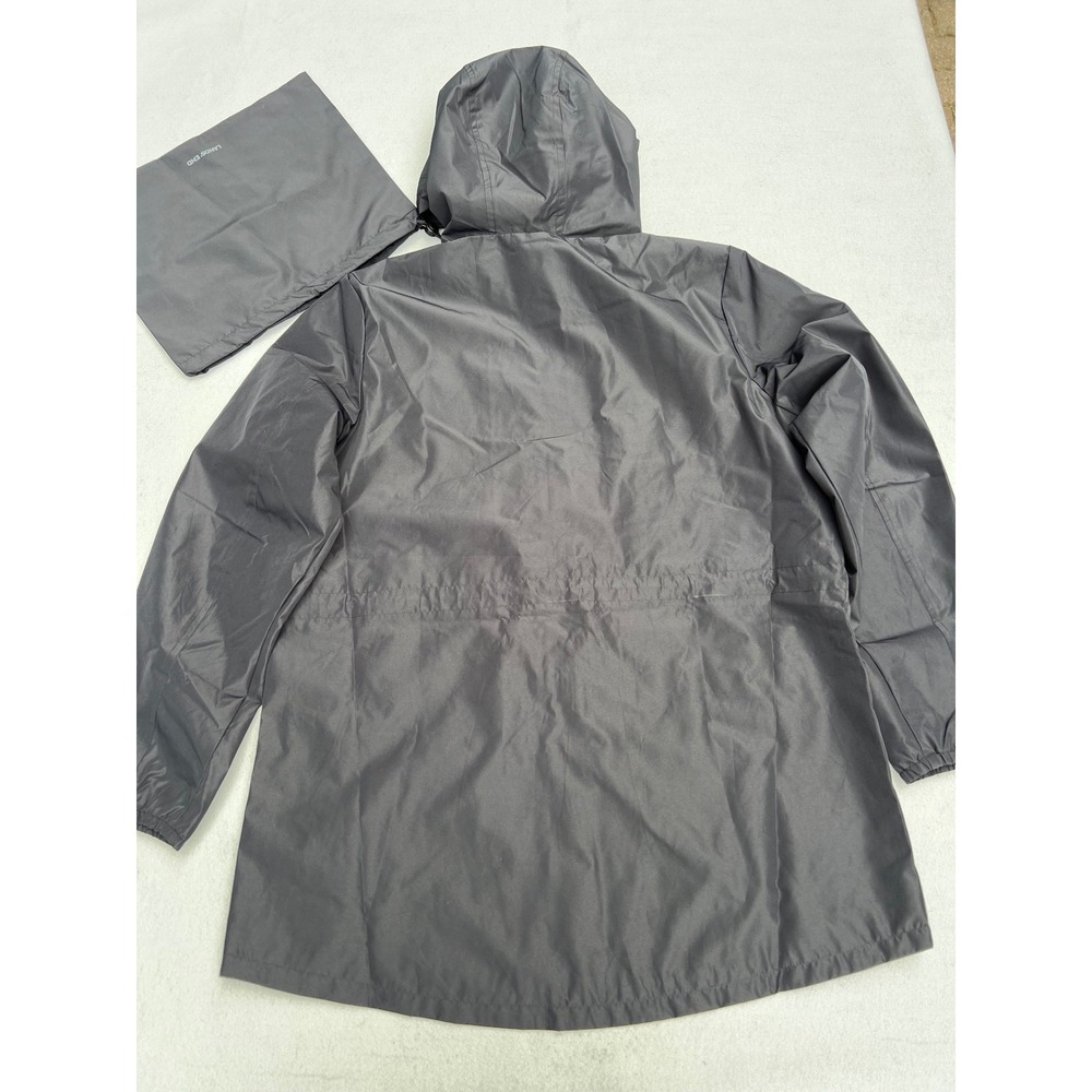 Lands End Womens Black Packable Rain Jacket Hooded Windbreaker NWT Small - Picture 6 of 6